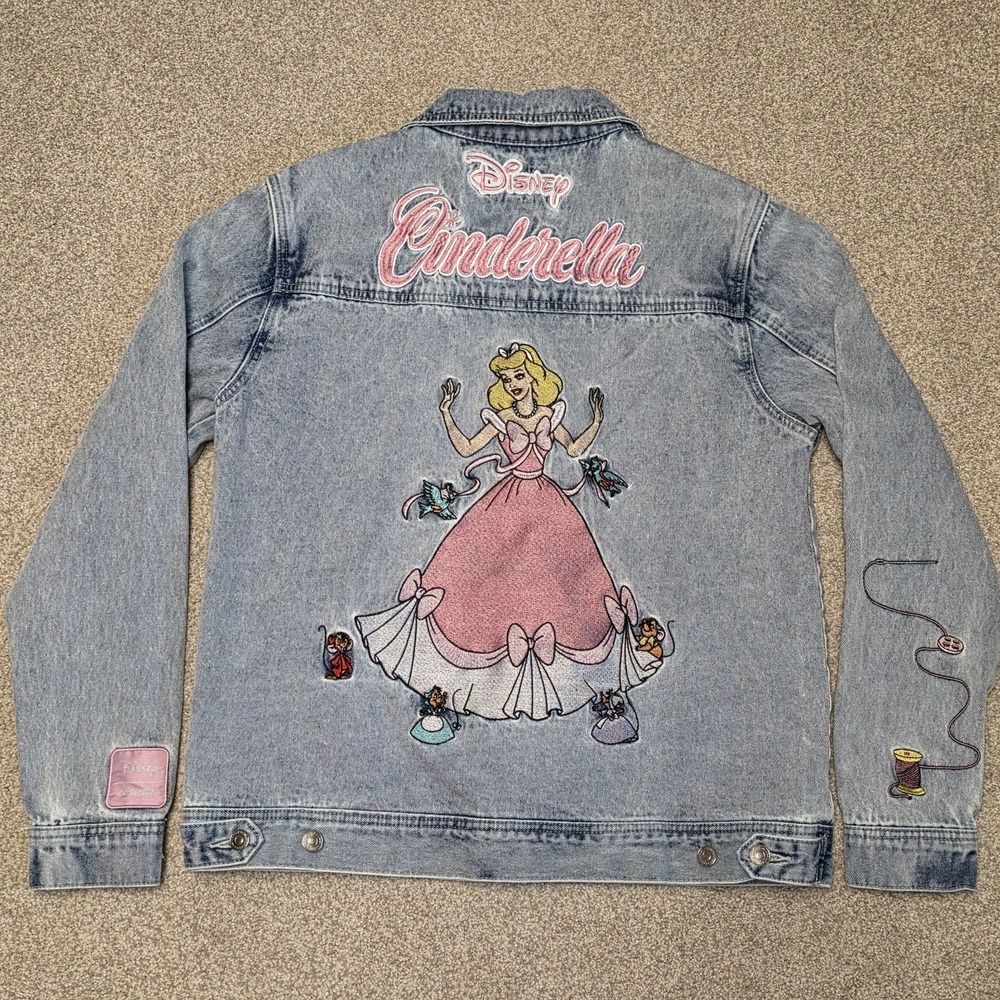Cinderella 75th Anniversary Denim Jacket for Women by Cakeworthy LARGE Disney
